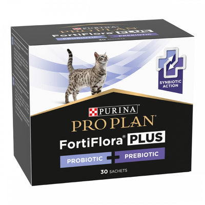 ProPlan FORTIFLORA Plus, Пробіотик для дорослих котів та кошенят, підтримка мікрофлори ШКТ, 30×1, 5 г
