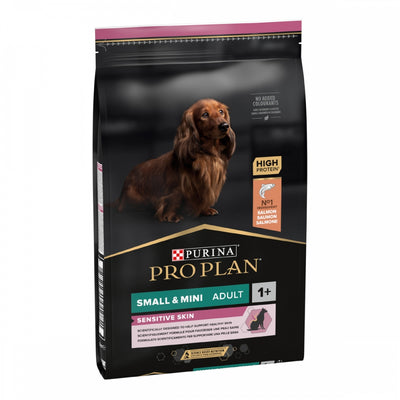 ProPlan Small&Mini, З лососем, Для собак малих порід з чутл, шкірою, сухий корм, 4×3 кг