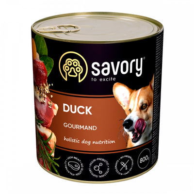 Корм вологий Savory Dog Gourmand Duck паштет для дорослих собак усіх порід з качкою 400 г