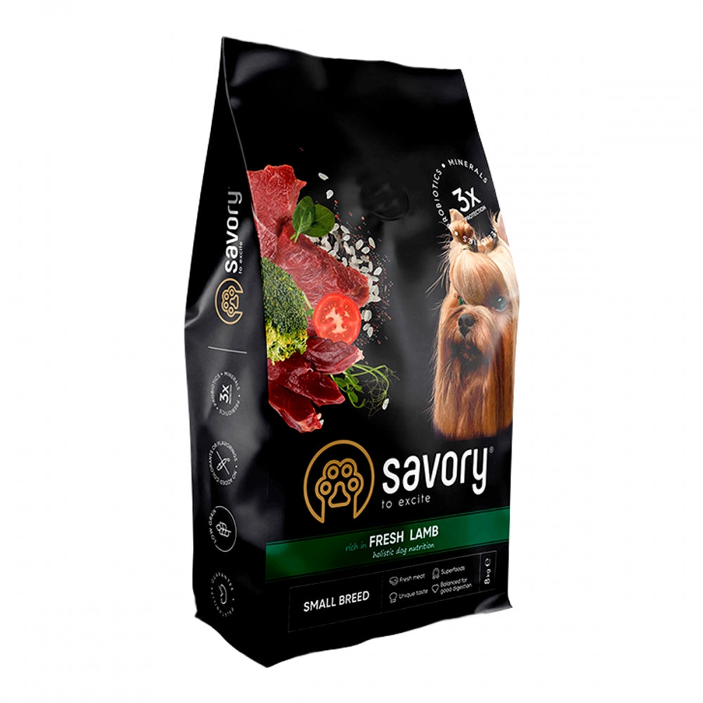 Корм сухий Savory Small Breeds rich in Fresh Lamb для дорослих вибагливих собак малих порід до 10 кг зі свіжим ягням 1 к