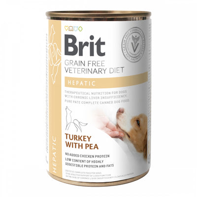 Вологий корм Brit Grain Free Veterinary Diets Hepatic для собак для підтримки функцій печінки при печінковій недостатнос
