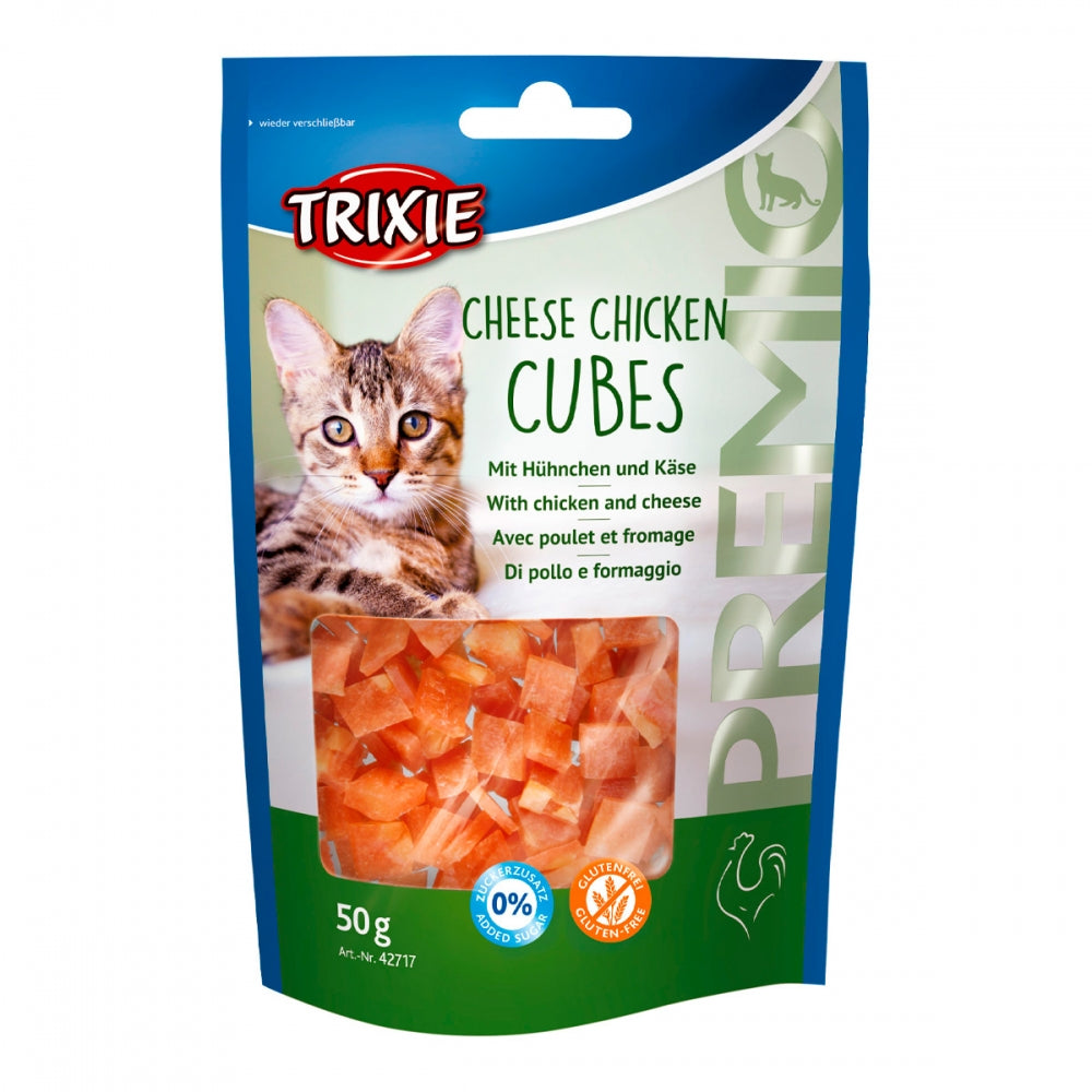 Ласощі Trixie Premio Cheese Chicken Cubes для котів кубики з куркою та сиром 50 г