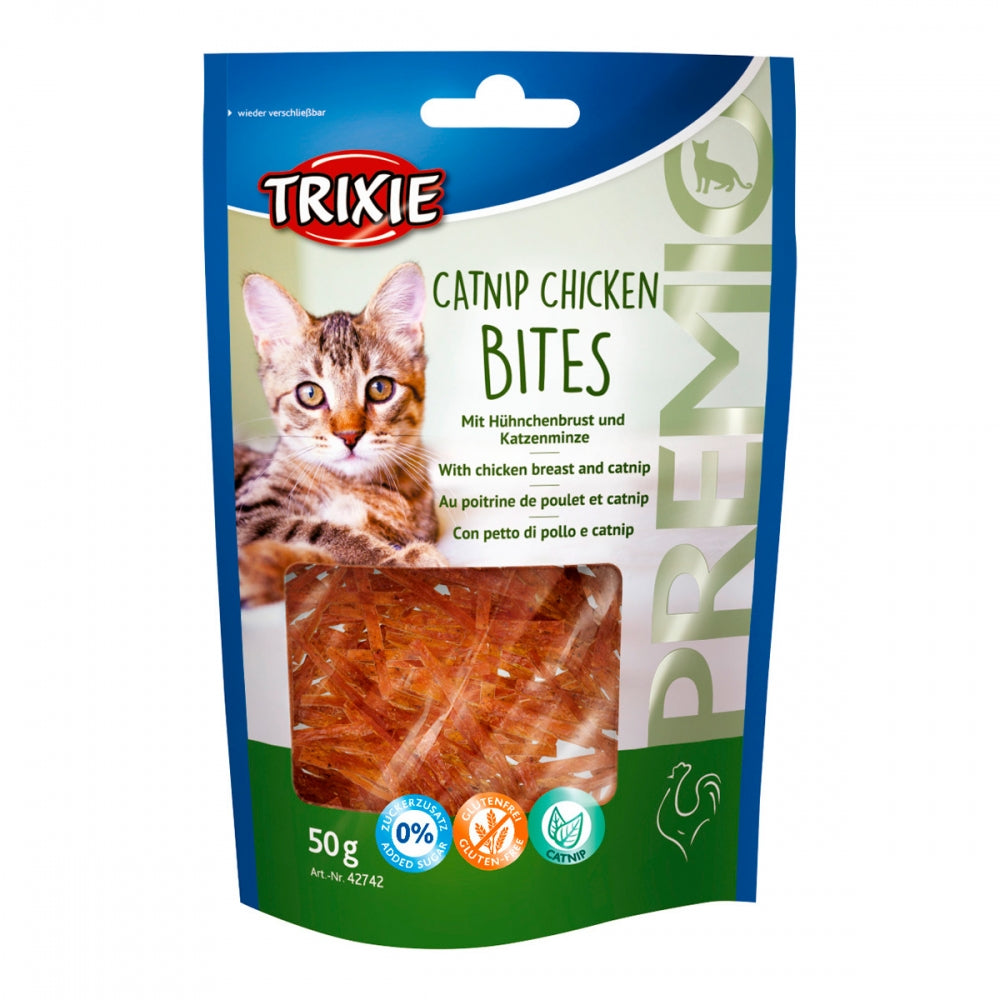 Ласощі Trixie Premio Bites with Chicken Breast & Catnip для котів шматочки з курячою грудкою і котячою м’ятою 50 г