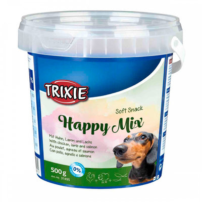 Ласощі Trixie Soft Snack Happy Mix для собак з куркою, ягням та лососем 500 г