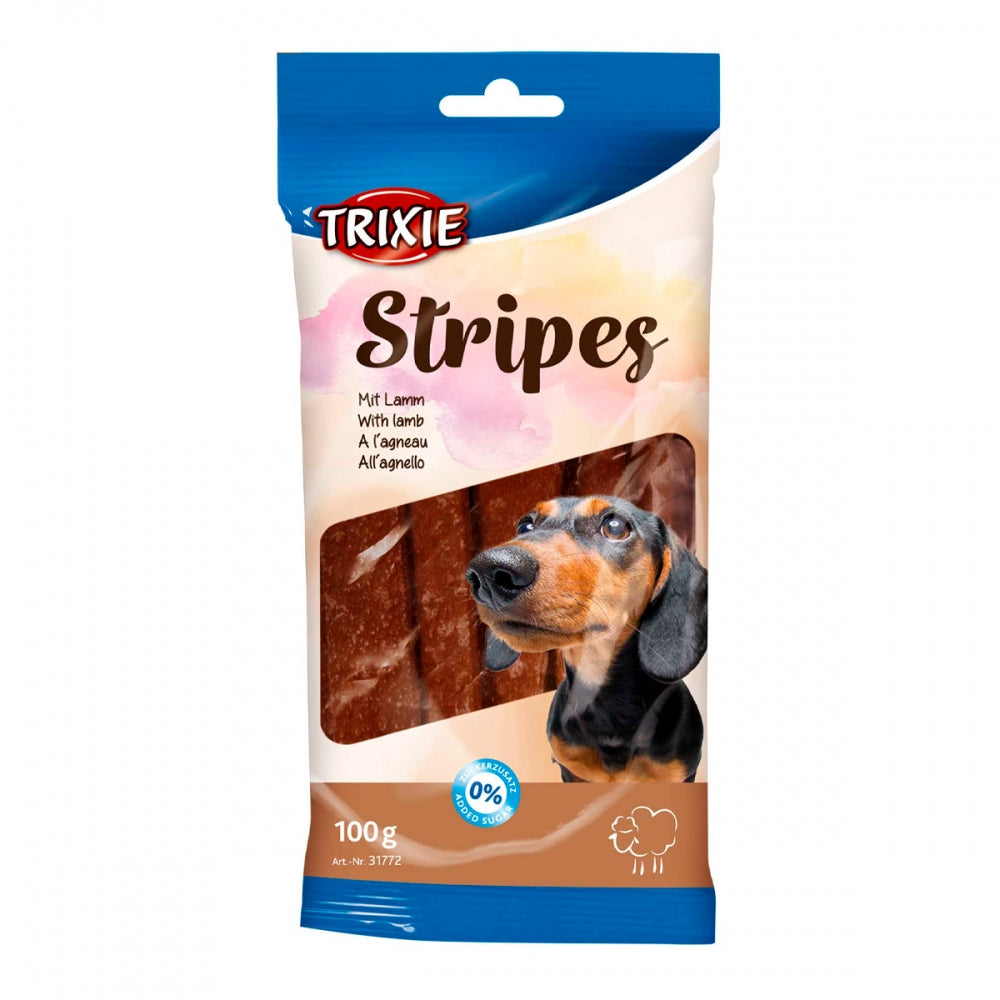 Ласощі Trixie Stripes with Lamb для собак полоски з ягням 100 г 10 шт