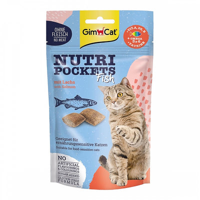 Ласощі Nutri Pockets для котів Рибні Лосось 60г