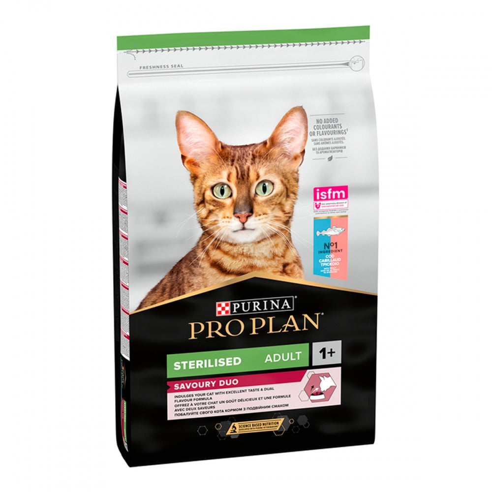 ProPlan Sterilised Duo, З тріскою та фореллю, Для стерилізованих котів, сухий корм 10 кг