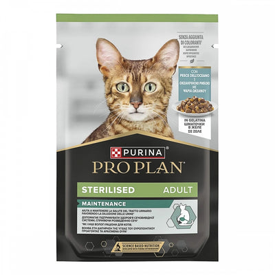 ProPlan Sterilised, З океанічною рибою, Для стерилізованих котів, консерва 26×85 г