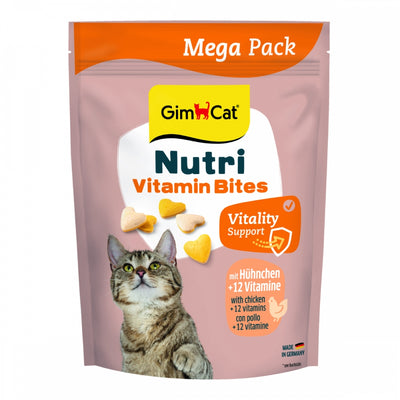 Вітаміни GimCat Nutri Vitamin Bites для дорослих котів мультивітаміни з куркою 425 г