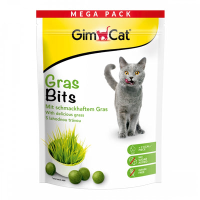 Ласощі GimCat GrasBits для котів таблетки з травою 40 г