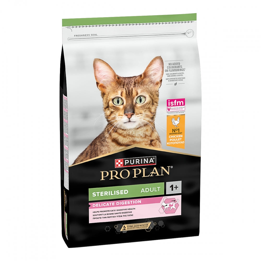 ProPlan Sterilised Delicate, З куркою, Для стерилізованих котів з чутливим травленням, сухий корм 6×1,5 кг