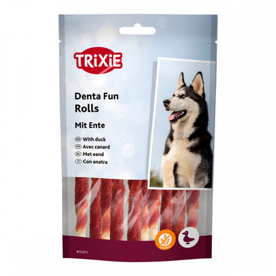 Ласощі Trixie Denta Fun Chewing Rolls для собак Паличка для чищення зубів з качкою 12 см 240 г 30 шт