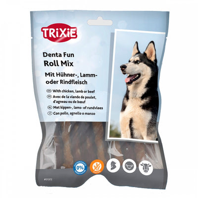 Ласощі Trixie Denta Fun Roll Mix with chicken, lamb or beef для собак Паличка для чищення зубів з куркою, ягням або ялов