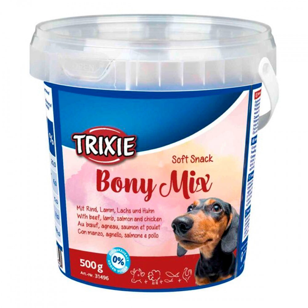 Ласощі Trixie Soft Snack Bony Mix для собак з яловичиною, ягням, лососем та куркою 500 г