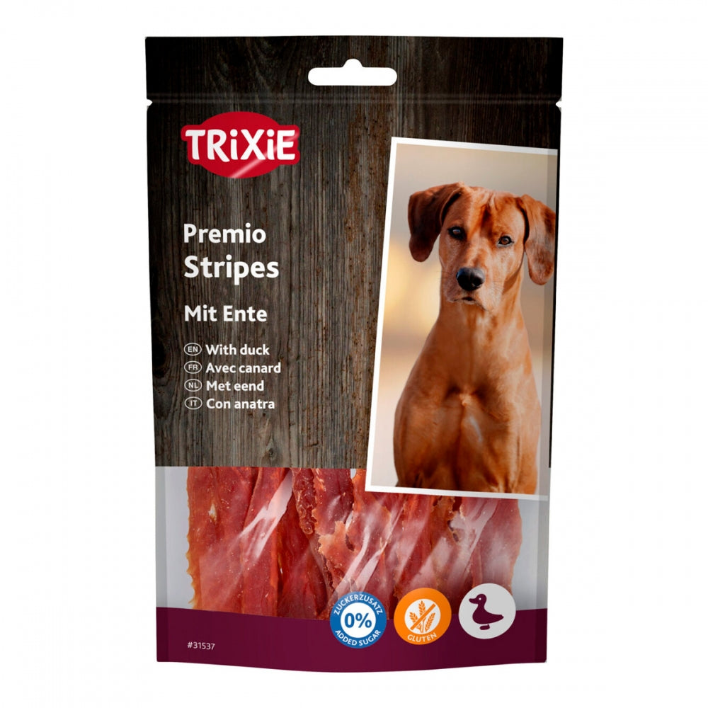 Ласощі Trixie Premio Ducky Stripes для собак шматочки з качки 100 г