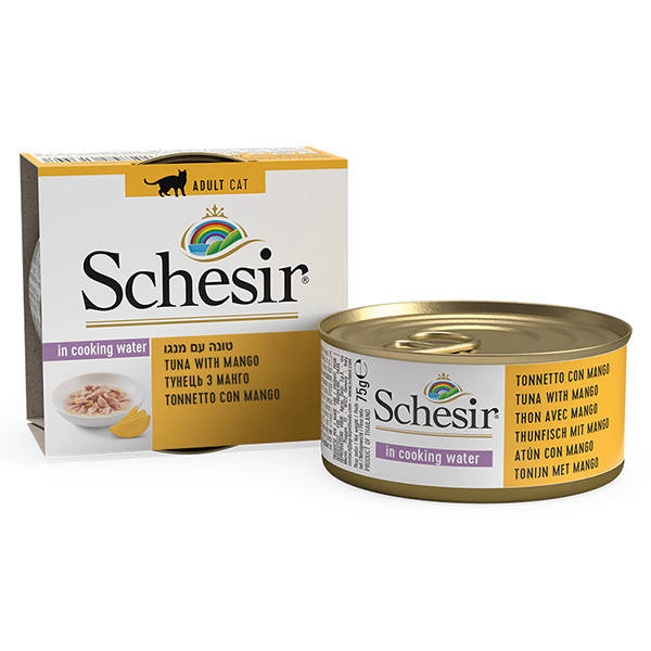 Schesir тунець з манго, консерви для котів, банка, 75 г