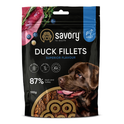 Джерки Savory Fillet Turkey With Duck, філе індички з качкою, 100 г