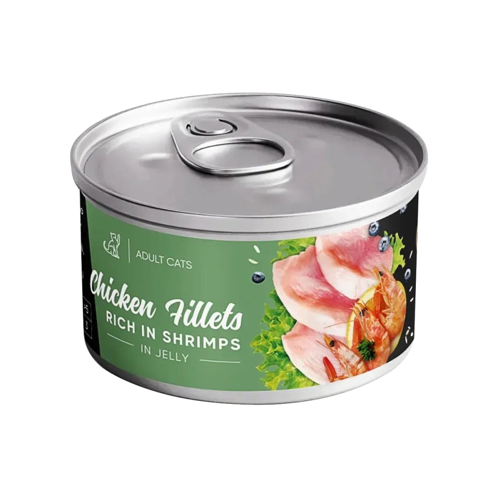 Корм вологий Savory Chicken Fillets rich in Shrimp in Jelly for Adult Cats філе курки з креветками в желе для дорослих к