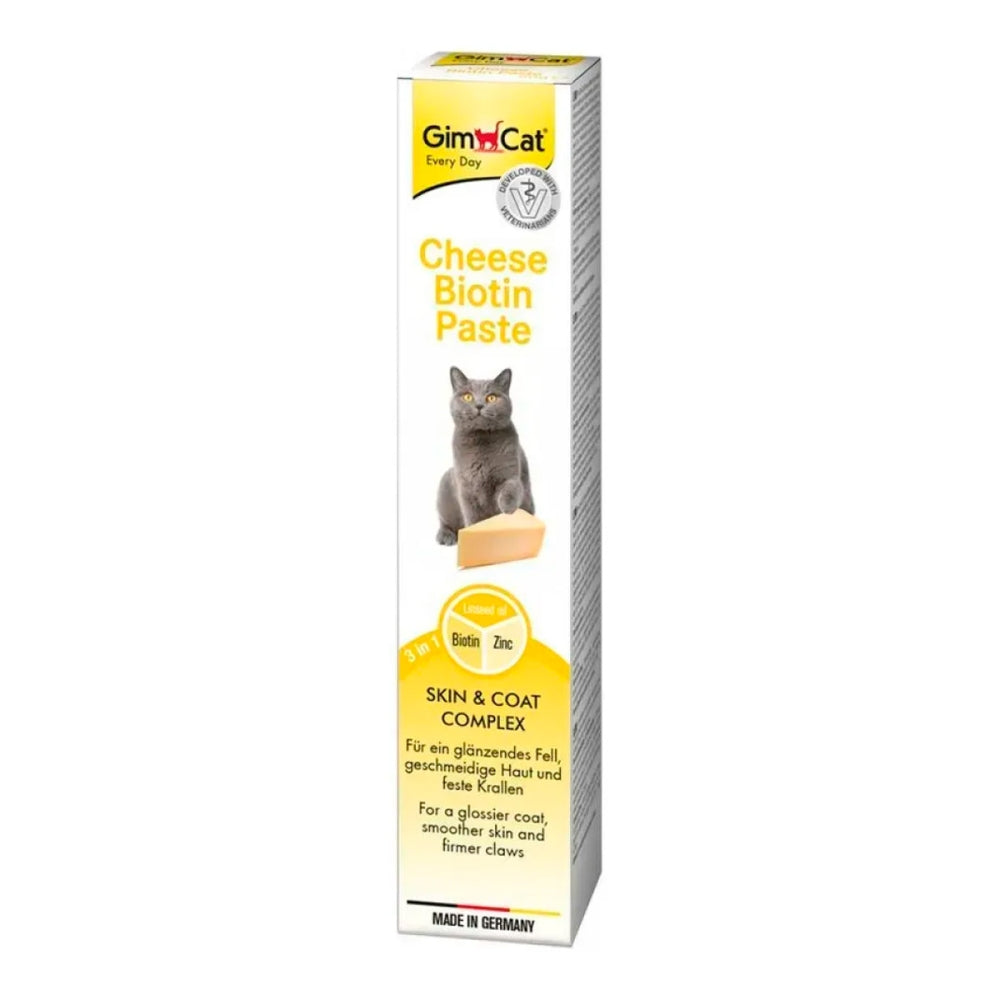Паста GimCat Cheese Biotin Paste для котів усіх порід cирна з біотином 100г