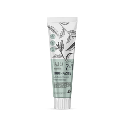 Tauro Pro Line Pure Nature 2in1 Антибактеріальна зубна паста з каоліном, цеолітом та екстрактом зеленого чаю для собак і