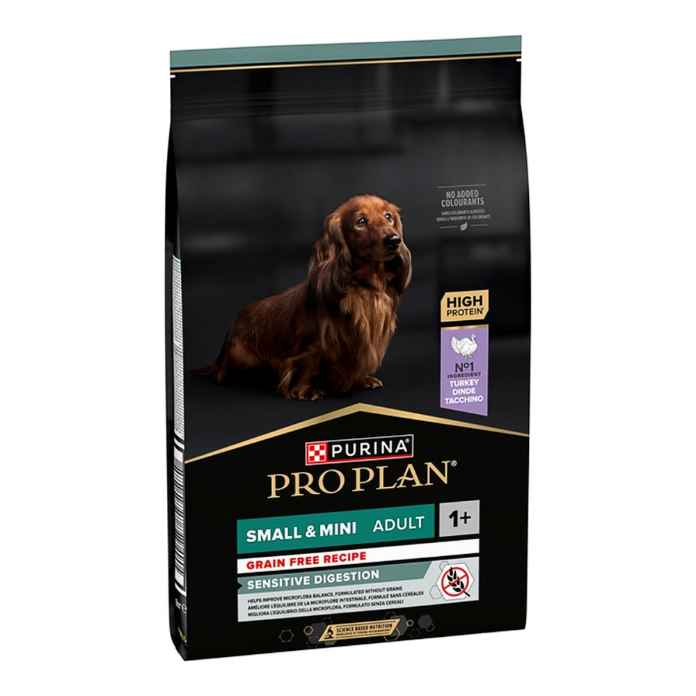 ProPlan Small&Mini Sensitive, З індичкою, Беззерновой для собак малих порід з чутливим травленням, сухий корм, 4×2,5 кг