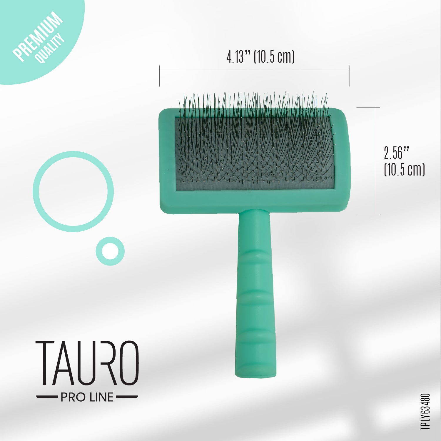 Tauro Pro Line Щітка пластикова, зубчики 20 мм, тонкі, м'ятна, 6,5 х 10,5 см