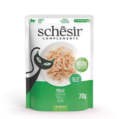 Schesir курка з окунем в желе, консерви для котів, пауч, 70 г