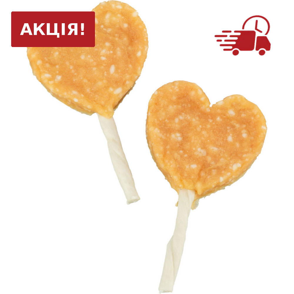 Ласощі Trixie PREMIO Lolly with chicken and rice, bulk для котів PREMIO Льодяник з куркою та рисом, ваговий, 10 см, 35 г_30 шт
