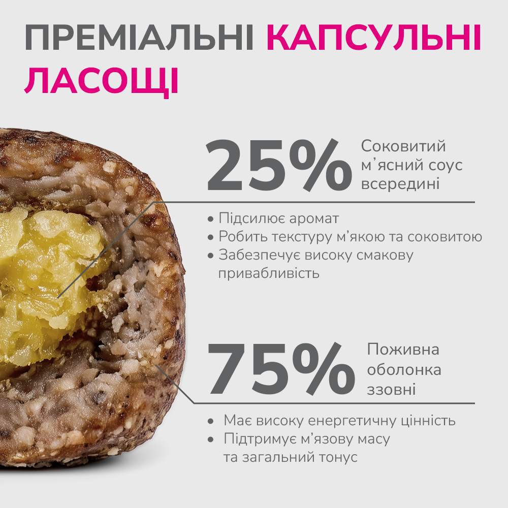 LK Baits Pet Nutrigo Treat Veal Функціональні ласощі для собак з яловичиною та качиним соусом (Ø 12 мм), 150 г