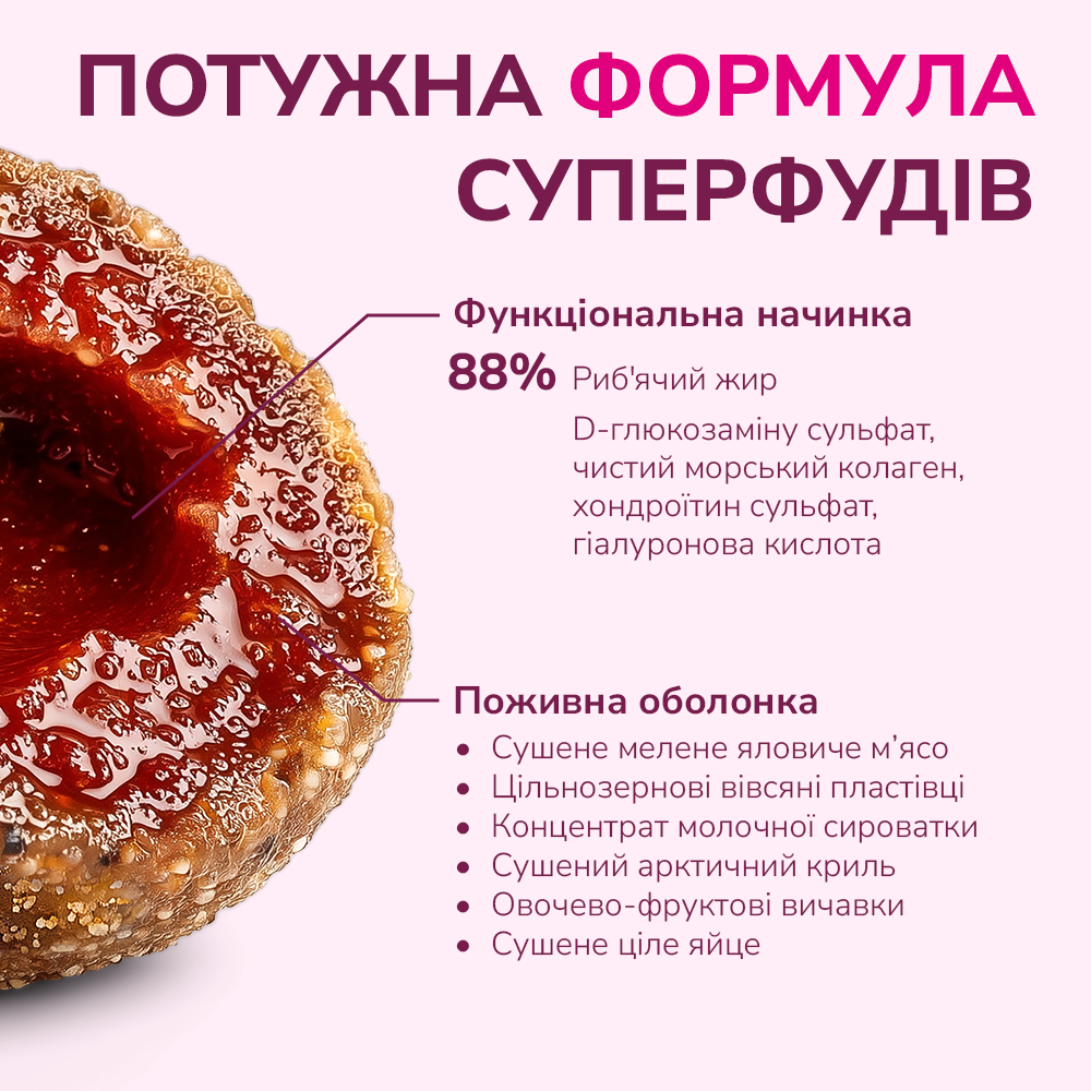 LK Baits Pet Nutrigo Collagen Complex Mini Функціональні ласощі для собак дрібних порід з колагеном (Ø 15 мм), 75 г