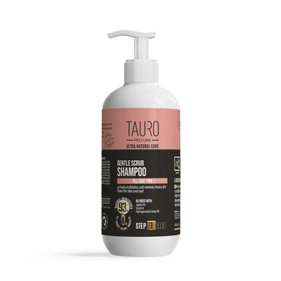 Tauro Pro Line Ultra Natural Care Gentle Scrub Shampoo Делікатний шампунь-скраб для шерсті та шкіри собак і котів, 400 м