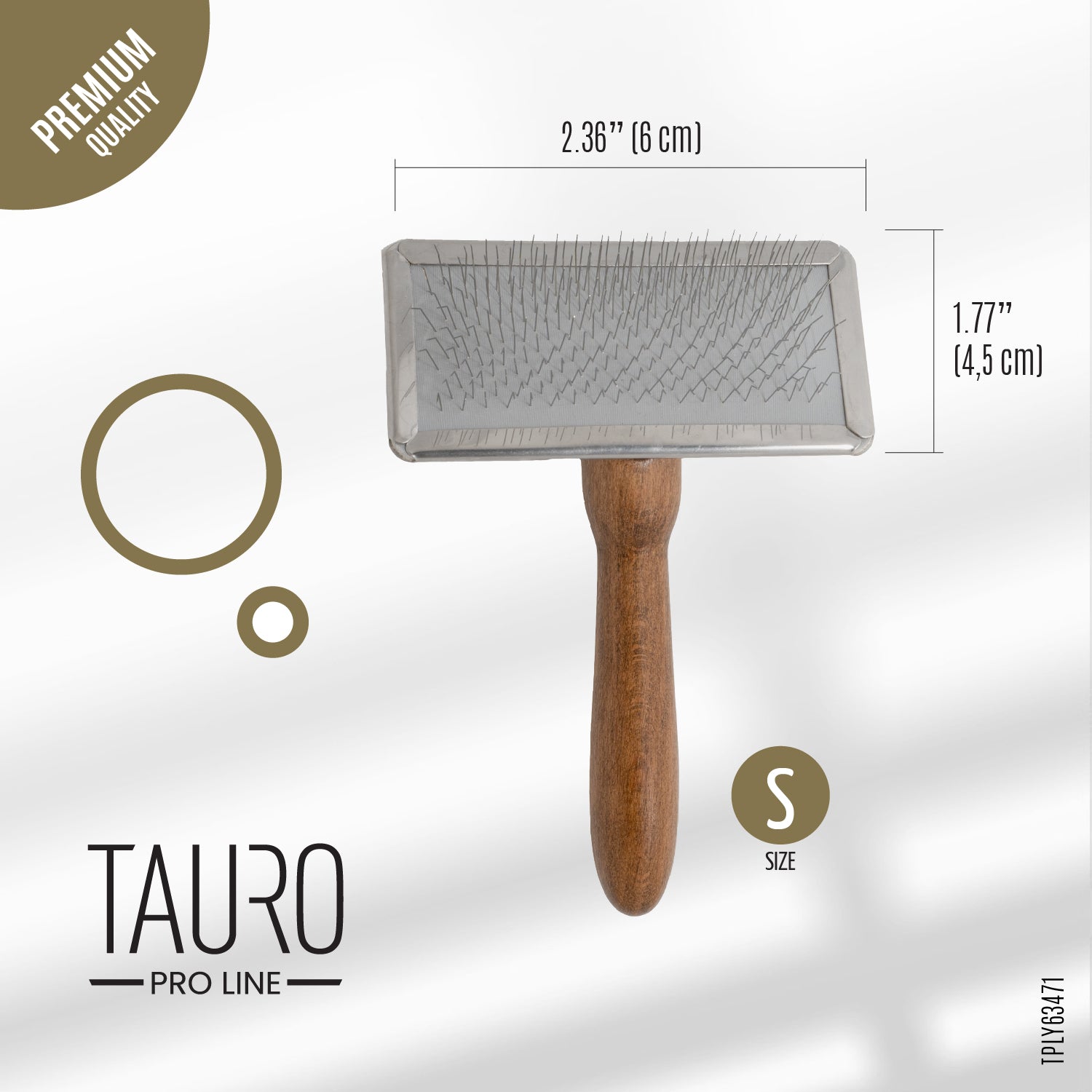 Tauro Pro Line Щітка з металевим обідком зубці 11 мм, S, 4,5 х 6 см