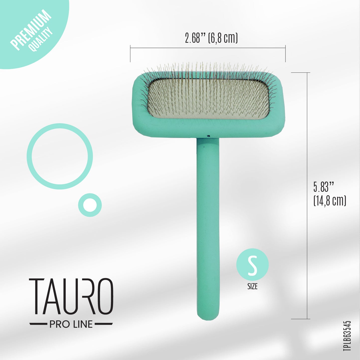 Tauro Pro Line Щітка дерев'яна прямокутна, зубці 11 мм, м'ятна, S, 7 х 16 см