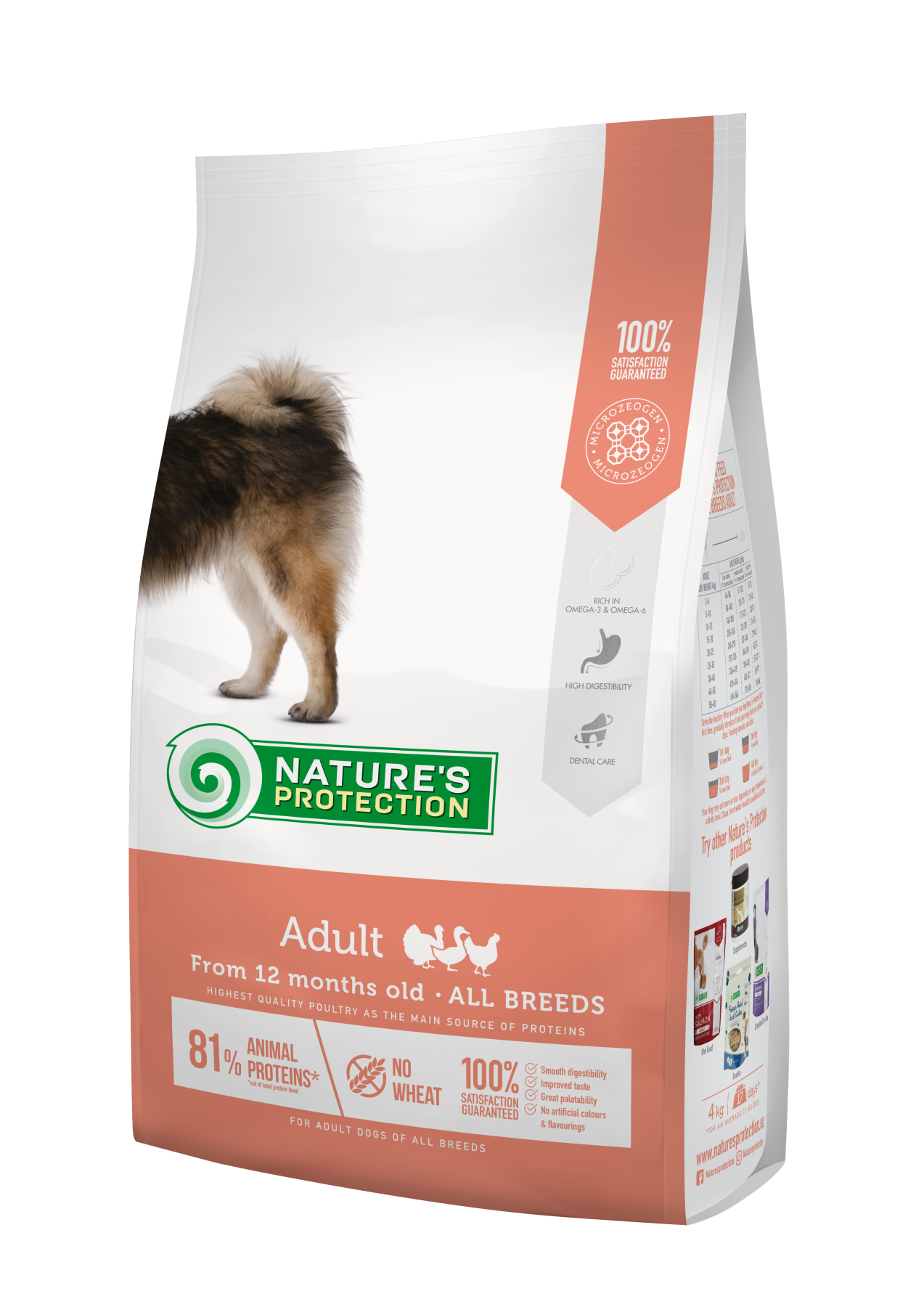 Nature's Protection Adult All Breeds Сухий корм для дорослих собак усіх порід з м'ясом птиці, 4 кг