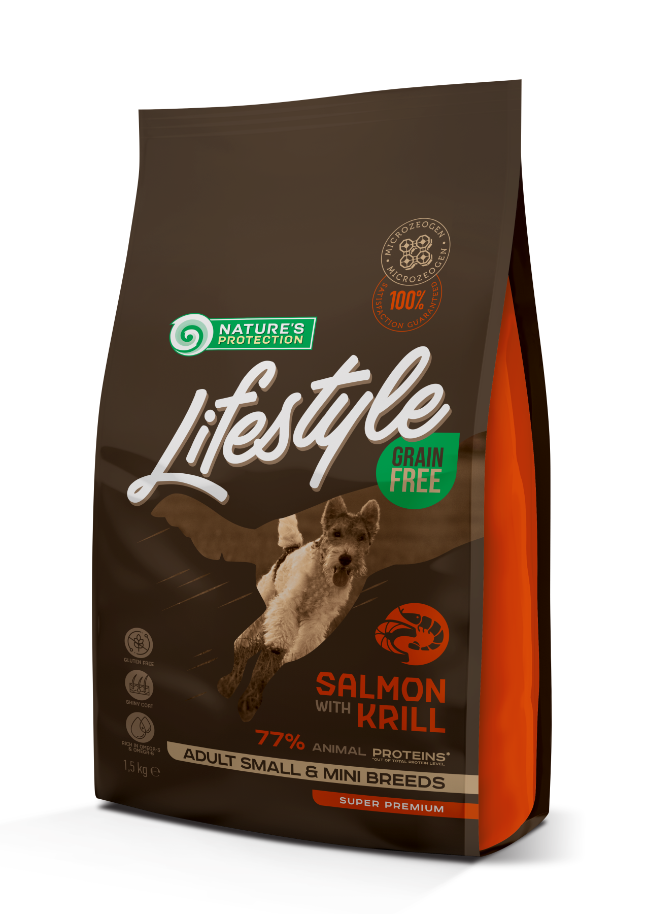 Nature's Protection Lifestyle Grain Free Salmon with Krill Adult Small and Mini Breeds Сухий беззерновий корм для собак 