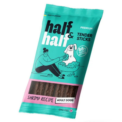 Ласощі Half&Half палички для собак з креветкою 100 г