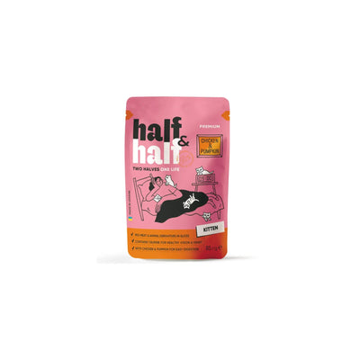 Корм Half&Half для кошенят з куркою та гарбузом в соусі 85 г