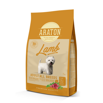 ARATON Lamb Adult All Breeds Сухий корм з ягням для дорослих собак всіх порід 15 кг