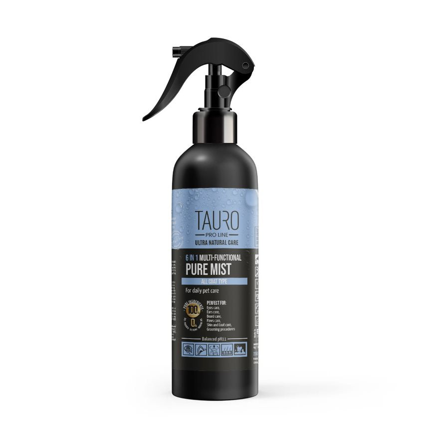 Tauro Pro Line Ultra Natural Care 6in1 Pure Mist Багатофункціональний засіб для догляду за домашніми тваринами, 250 мл