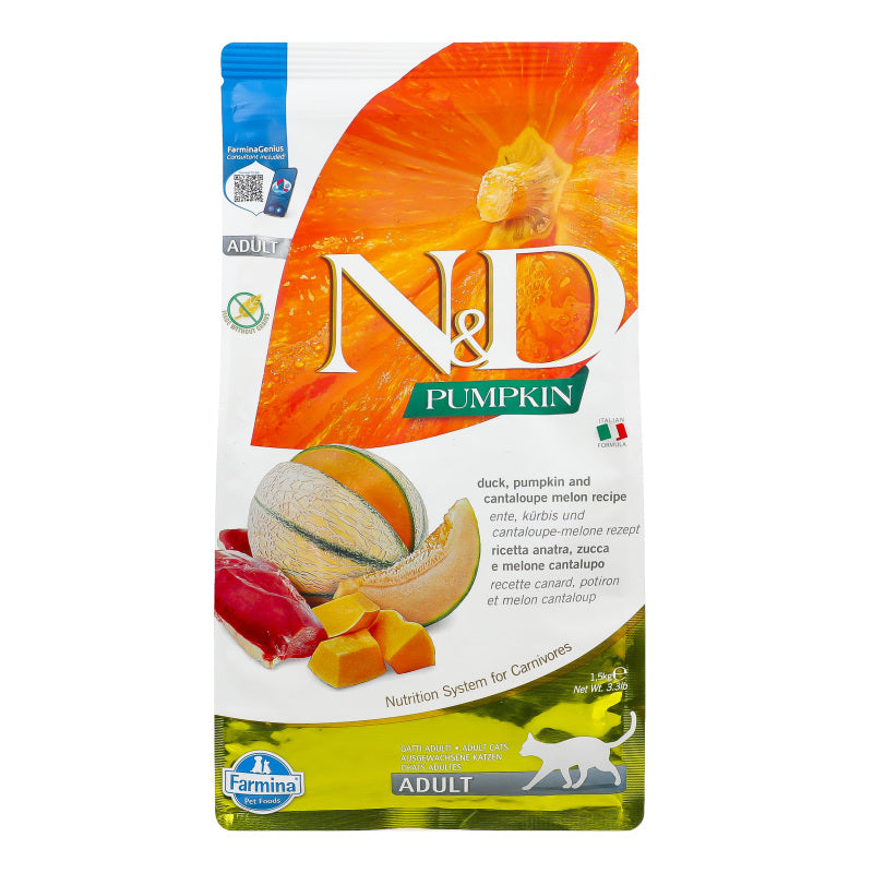 Farmina N&D Grain Free PUMPKIN DUCK & CANTALUPE ADULT сухий корм для котів 1,5 кг