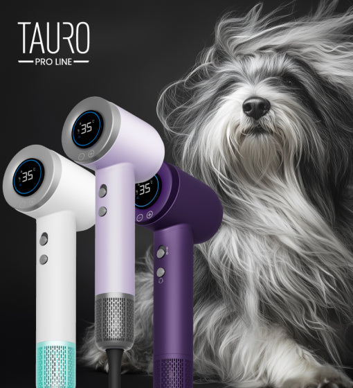 Tauro Pro Line Ручний фен для сушіння шерсті домашніх тварин з технологією генерації негативних іонів з вилкою ЄС, темно