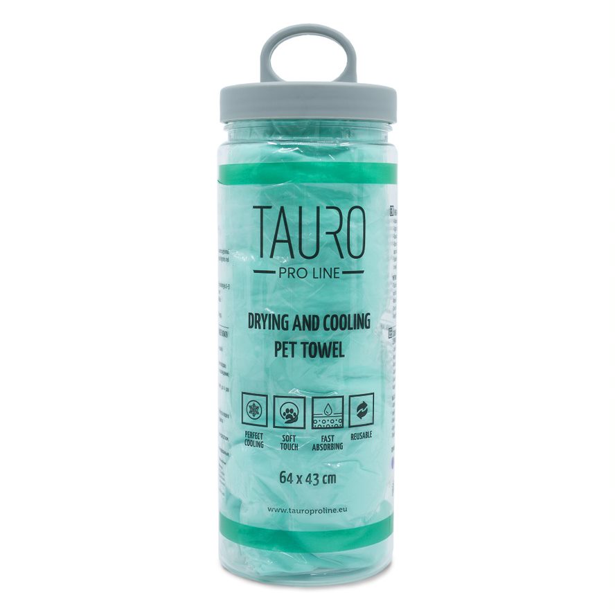 Tauro Pro Line Рушник для сушки та охолодження тварин 64 х 43 см зелений