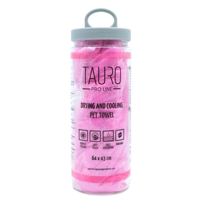 Tauro Pro Line Рушник для сушки та охолодження тварин 64 х 43 см рожевий