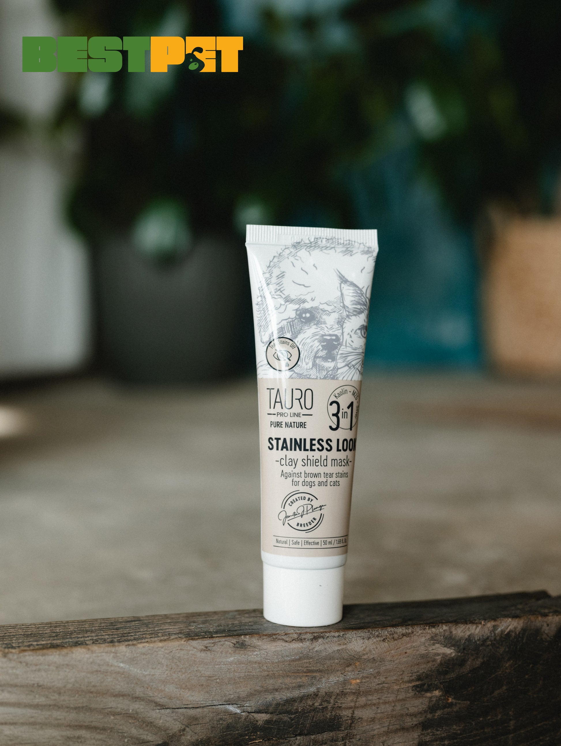 Tauro Pro Line Pure Nature Stainless look 3in1 Маска для котів та собак з білою шерстю, 50 мл