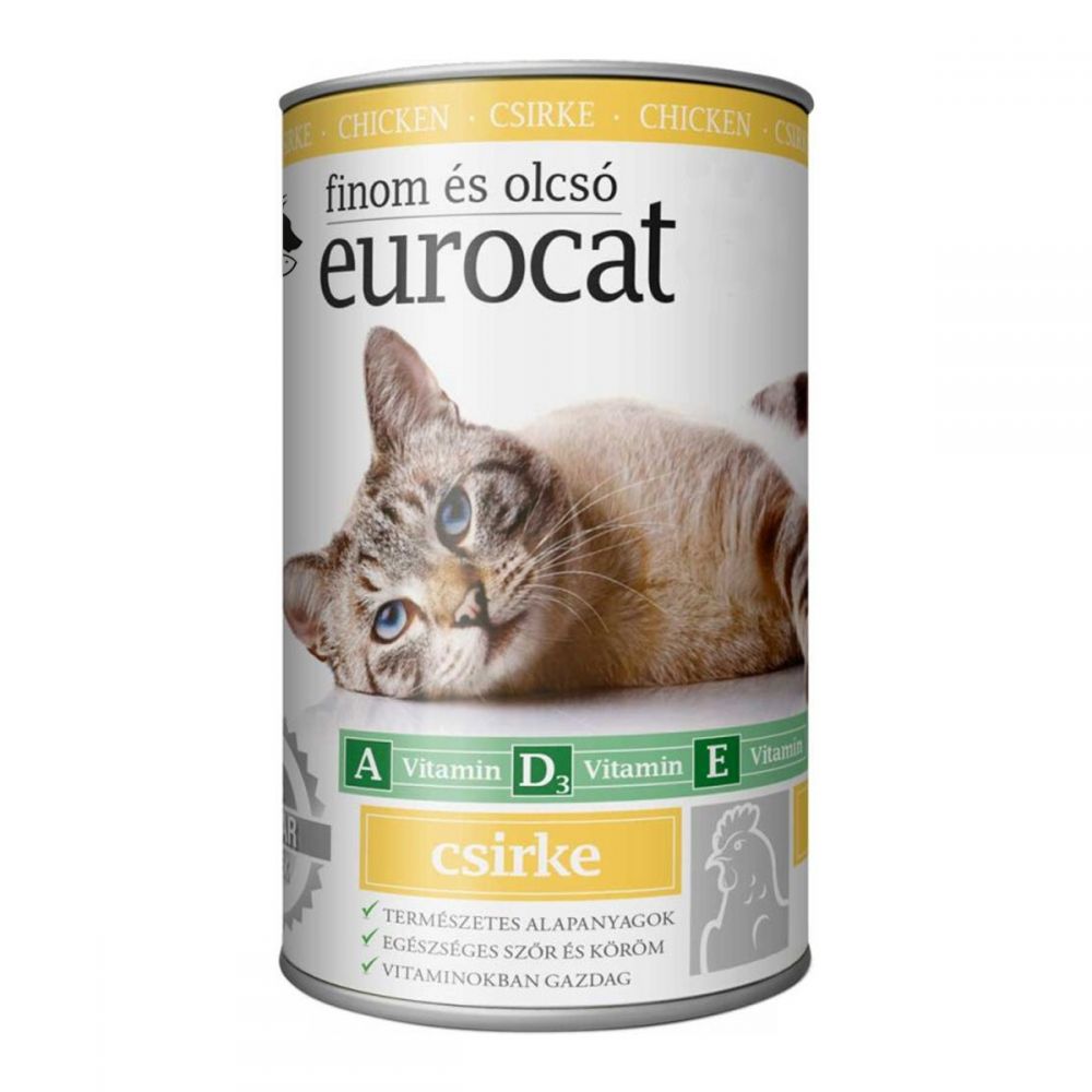 Корм вологий EuroCat Poultry для котів шматочки в желе з птицею 415 г