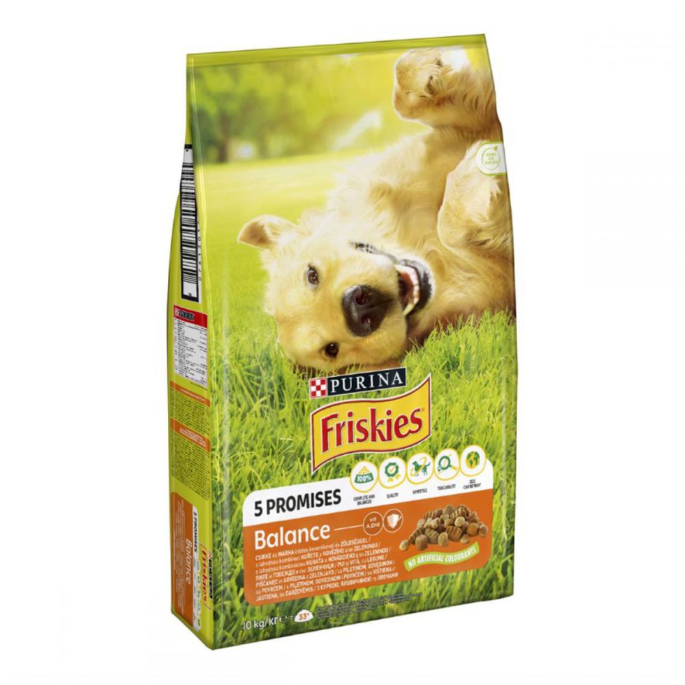 Friskies Balans, З куркою та овочами, Для дорослих собак, сухий корм 10 кг