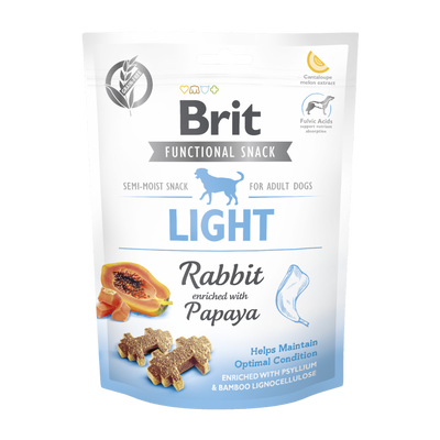 Ласощі Brit Care Functional Snack Light для собак для контролю ваги з кроликом та папаєю 150 г
