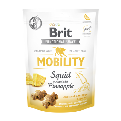 Ласощі Brit Care Functional Snack Mobility для собак для підтримки суглобів з кальмаром та ананасом 150 г
