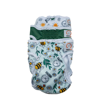 MISOKO Набір багаторазових підгузків для собак-сук, "Луг", розмір XXL, 3 шт