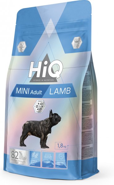 HiQ Mini Adult Lamb Сухий корм для дорослих собак малих порід з ягням, 1,8 кг